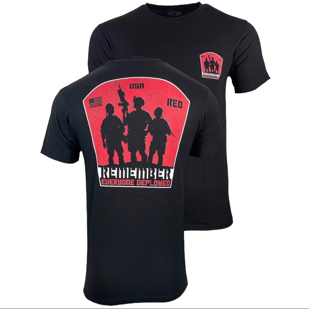 Howitzer Style Men's T-Shirt Red Everyone Military Grunt MFG